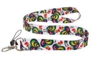 Opakowanie Smycz do kluczy - łowickie koguty 2cm FOLKSTAR