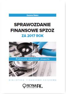 Okładka książki Sprawozdanie finansowe SPZOZ za 2017 rok