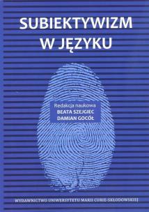 Okładka książki Subiektywizm w języku