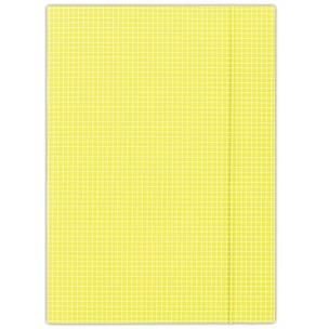 Opakowanie Teczka z gumką A4 w kratę żółta 25 sztuk