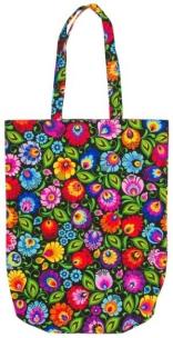 Opakowanie Torba bawełniana FOLK - łowicka czarna