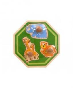 Opakowanie Układanka drewniana ośmiokątka Zwierzęta