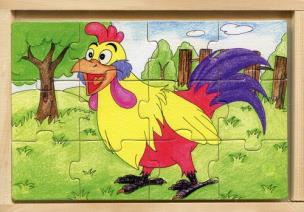 Opakowanie Układanka drewniana Zwierzątka Playme