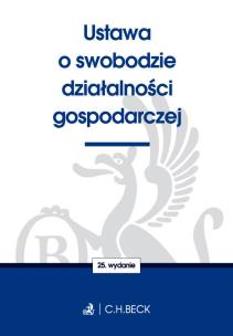 Okładka książki Ustawa o swobodzie działalności gospodarczej
