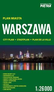 Okładka książki Warszawa 1:26 000 plan miasta PIĘTKA