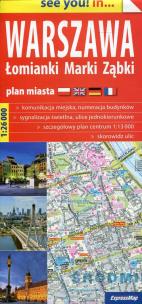 Opakowanie Warszawa Łomianki Marki Ząbki see you! in... plan miasta 1:26 000