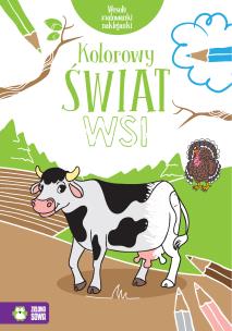 Okładka książki Wesołe malowanki, naklejanki. Kolorowy świat wsi