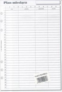 Opakowanie Wkład do organizera A5 Plan miesiąca ANTRA