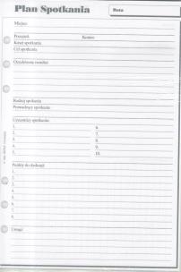 Opakowanie Wkład do organizera A5 Plan spotkań ANTRA