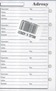 Opakowanie Wkład do organizera K Adresy ANTRA