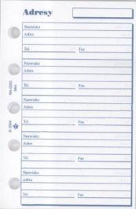 Opakowanie Wkład do organizera M Adresy ANTRA