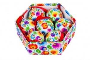 Opakowanie Zestaw bombek - łowickie białe (7 szt.) FOLKSTAR