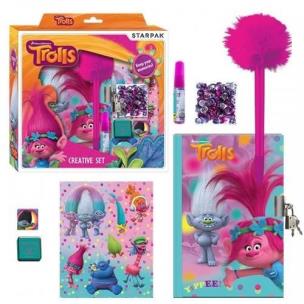 Opakowanie Zestaw kreatywny pamiętnik + długopis+naklejki Trolls
375197