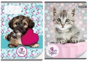 Opakowanie Zeszyt A5 w kratkę 16 kartek The Sweet Pets 10 sztuk mix