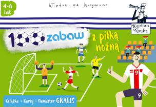 Okładka książki 100 zabaw z piłką nożną