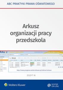 Okładka książki Arkusz organizacji pracy przedszkola