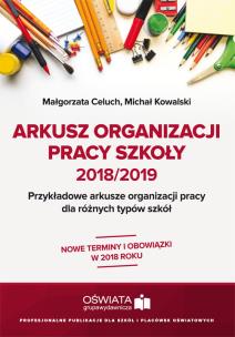 Okładka książki Arkusz organizacji pracy szkoły 2018/2019