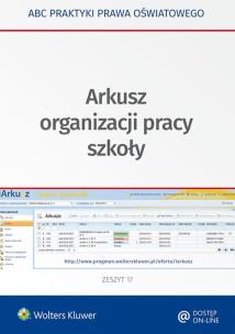 Okładka książki Arkusz organizacji pracy szkoły