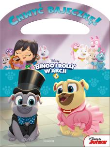 Okładka książki Bingo i Rolly w akcji. Zaprojektuj psiaka. Chwyć bajeczkę! 