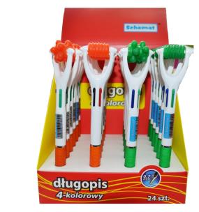 Opakowanie Długopis 4-kolorowy + masażer