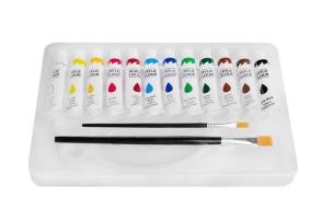 Farbki akrylowe 12 kolorów EASY. Wydawca: Easy Stationery. Multiszop.pl Opakowanie Farbki akrylowe 12 kolorów EASY