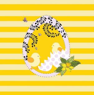 Opakowanie Karnet Swarovski kwadrat Wielkanoc Jajko