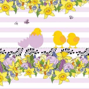 Opakowanie Karnet Swarovski kwadrat Wielkanoc Kurczaki