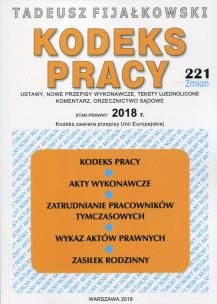 Okładka książki Kodeks Pracy 2018