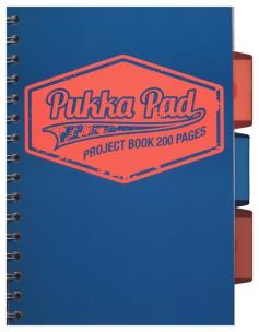 Opakowanie Kołozeszyt Pukka Pad Project Book Neon a5 200k kratka niebieski 8419-neo