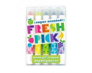 Opakowanie Kredki Soczyste Owoce. Pachnące Neonowe Kredki Żelowe.