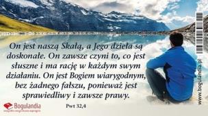 Opakowanie Magnes na lodówkę On jest naszą Skałą, a Jego..