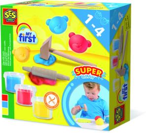 Opakowanie Moja pierwsza ciastolina z narzędziami i foremkami  3 x 90 gr