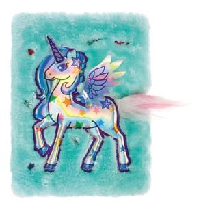 Opakowanie Pamiętnik zamykany pluszowy jednorożec