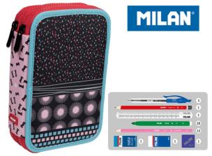 Opakowanie Piórnik MILAN 2-poziomowy z wyposażeniem SUPER HEROES róż