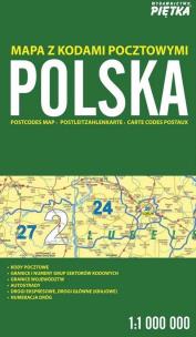 Opakowanie Polska 1:1 000 000 mapa z kodami pocztowymi PIĘTKA
