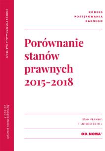 Okładka książki Porównanie stanów prawnych KPK 2015-2018