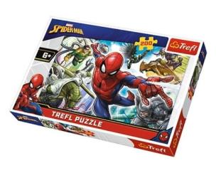 Puzzle 200 Urodzony bohater. Autor: Spider-Man. Multiszop.pl Okładka książki Puzzle 200 Urodzony bohater
