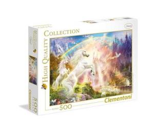 Okładka książki Puzzle 500 Sunset Unicorns