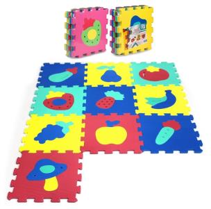 Opakowanie Puzzle piankowe 10 elementów Owoce i warzywa