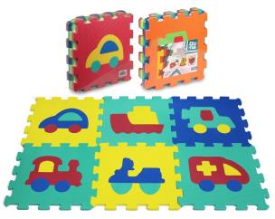 Opakowanie Puzzle piankowe 6 elementów Pojazdy