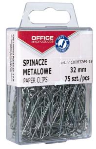 Opakowanie Spinacze metalowe 32 mm 75 sztuk 10 opakowań