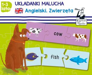 Okładka książki Układanki malucha Angielski Zwierzęta