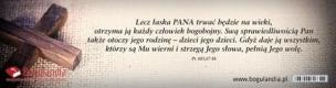 Opakowanie Zakładka do książki Lecz łaska PANA trwać będzie..