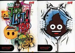 Opakowanie Zeszyt A5 Emoji w linie 60 kartek 10 sztuk