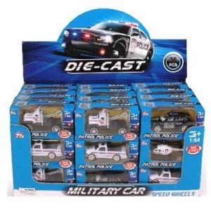 Opakowanie Auto policyjne metalowe, różne rodzaje