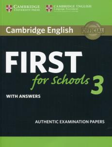 Opakowanie Cambridge English First for Schools 3 with answers