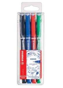 Opakowanie Cienkopis Sensor 0,3 mm 4 kolory STABILO