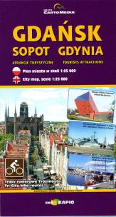 Opakowanie Gdańsk Sopot Gdynia plan miasta 1:25 000