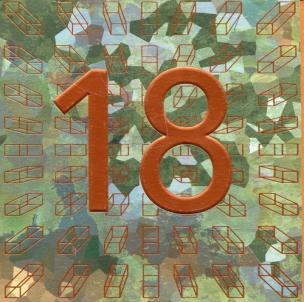 Opakowanie Karnet kwadrat z kopertą Urodziny 18