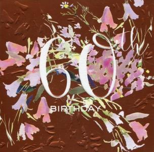 Opakowanie Karnet kwadrat z kopertą Urodziny 60